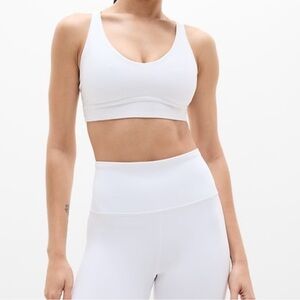 Athleta White Scoop Sports Bra